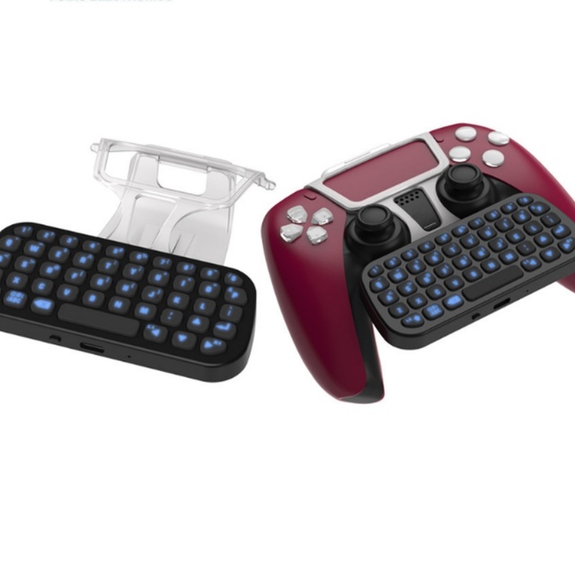Wireless for & for Vita Controller Compatible BT Gaming Keyboard with Plastic Build Black