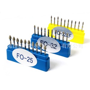 Fresas Dentales de Diamante Hai Feng Serie Fo, Caja de 10 Piezas, Vástago de 1/8 Pulgada, para Uso con Pieza de Mano de Alta Velocidad - Product Image 2