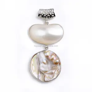 MOP131 Blister Pearl Shell Focal Pendant Mother of Pearl MOP Natural Sea Shell Gemstone Island Style