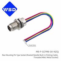 Câble Connecteur Étanche pour Capteur Industriel M12 4 Broches 5 Broches 8 Broches Mâle Femelle IP67 IP68 Faisceau de Câblage Aviation pour Automatisation PLC