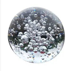 透明玻璃空气球风水镇纸工艺品家居装饰摆件水晶泡泡球