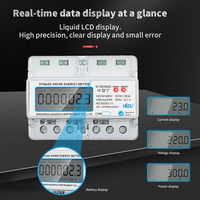 Medidor de Energía Electrónico Trifásico Personalizable de 7P con Pantalla LCD, Corriente Máxima de 100A, Precisión Clase 1.0, RS485 Modbus Surge HUZI