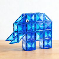 Tuiles magnétiques, grands blocs de construction de château pour enfants, ensemble de construction STEM, couleurs arc-en-ciel claires pour des créations géantes et créatives