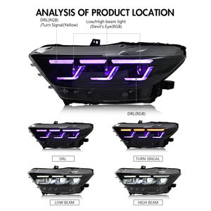 Hohe Qualität A201-RGB LED-Scheinwerfer Montage 6500k Farb temperatur für Ford Mustang 2015-2017 Großhandel - Product Image 2