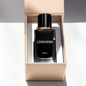 Wholesale Square Clear Crimp Glass Perfume Bottle 30ml 50ml 100ml Magnetic Cap <b>Empty</b> Perfume Bottle With <b>Gift</b> <b>Box</b> - Product Image 1