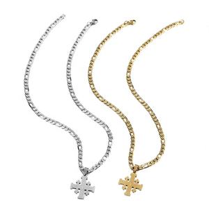 Yiwu Aceon in acciaio inox intagliato Figaro catena a maglia serenità <span class=keywords><strong>preghiera</strong></span> stratificata croce croce cattolica croce collana croce ortodossa - Product Image 2