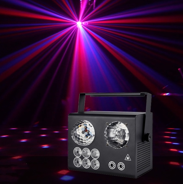 Four in One Rgbw Party Dj Lighting Sound Activated Dmx 512 Led Bar Disco Rotating Colorful Lights for Night Club