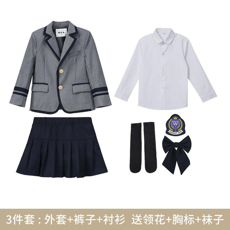 Conjunto de tres piezas gris para niñas