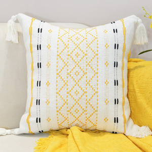 Funda <span class=keywords><strong>de</strong></span> Almohada Decorativa Boho <span class=keywords><strong>de</strong></span> Tejido <span class=keywords><strong>de</strong></span> Poliéster con Borlas - Product Image 6