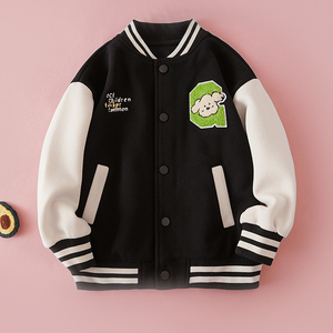 Chaqueta Clásica <span class=keywords><strong>de</strong></span> Béisbol Varsity <span class=keywords><strong>para</strong></span> Niños, Abrigo con Parche Bordado <span class=keywords><strong>de</strong></span> Osito <span class=keywords><strong>de</strong></span> Peluche, Ropa Casual <span class=keywords><strong>de</strong></span> Otoño <span class=keywords><strong>para</strong></span> Niños Pequeños <span class=keywords><strong>de</strong></span> 3 a 9 Años - Product Image 1