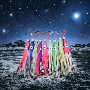 Yousya Appât souple en PVC lumineux en forme de pieuvre avec hameçon pour la pêche à la carpe en eau salée, la pêche au fond et les leurres de traîne - Product Image 2