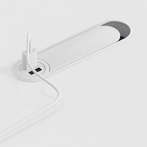 Moderno bianco mobili da lavoro struttura in metallo scrivania da ufficio postazione di lavoro <span class=keywords><strong>segretaria</strong></span> da tavolo con contenitore - Product Image 6