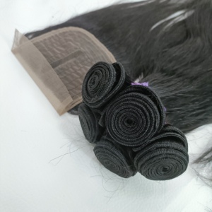 Letsfly - Paquetes de Cabello Humano Virgen Malayo Remy 8A al por Mayor, con Doble Trama a Máquina, Liso, 100% Cabello Humano para Mujeres Negras, de 12 a 22 Pulgadas - Product Image 4