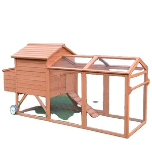 Wood large 8 hens house wooden chicken cage wood chicken coop large with wheels