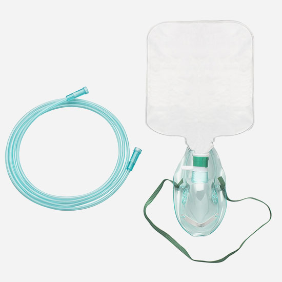 PVC Non Rebreather Oxygen Mask Paediatric Non Rebreathing Mask With Safety Vent