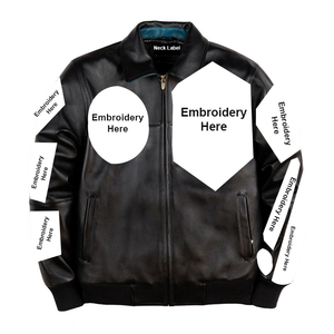 Veste en cuir pour homme de qualité supérieure, col long, 100% cuir, style hiver, vêtements d'extérieur - Product Image 3