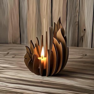 Portacandele <span class=keywords><strong>in</strong></span> <span class=keywords><strong>Legno</strong></span> Artistico Personalizzabile, Nuovo Ornamento Decorativo <span class=keywords><strong>Fai</strong></span>-<span class=keywords><strong>da</strong></span>-<span class=keywords><strong>Te</strong></span> per Candele - Product Image 1