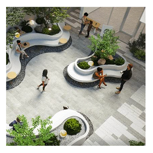 Banc de parc urbain en béton anti-vandalisme pour mobilier urbain vietnamien, résistant aux intempéries, pour projets B2B - Product Image 1