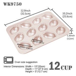 Nuovo di Fabbrica 12 Tazza Speciale Forma di Mucca Non-stick Vassoio Della Torta per la Cottura - Product Image 6