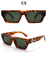 Lunettes de soleil de luxe au design chromé, forme rectangulaire, logo personnalisé, mode, UV400, pour hommes et femmes