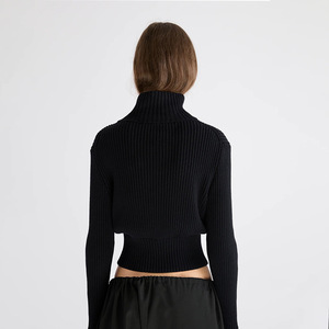 เสื้อคาร์ดิแกนแขนยาวแบบมีซิปสำหรับผู้หญิง ทรงเข้ารูป แขนยาว หรูหรา ใช้งานได้หลากหลาย - Product Image 3