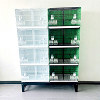 Cage d'élevage pour petits oiseaux en matériau durable, design compact et écologique pour canaris, hirondelles et autres espèces, nichoir multi-espèces