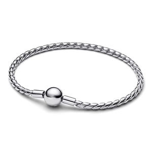 Bracelet en argent sterling 925 plaqué or avec chaîne en os de serpent rotative à deux tons pour femmes, cadeau de vacances - Product Image 3