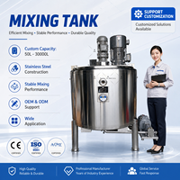 1000L 2000L 3000L Cosmétique Crème Mélangeur Équipement En Acier Inoxydable Gainé Réservoir De Chauffage Réservoir