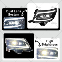 Phares Avant LED pour Hilux Vigo 2012-2015 Plug and Play Double Lentille DRL Phares Clignotants Accessoires