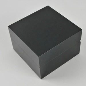 Logotipo personalizado brillo negro laca de madera de un solo reloj caja de embalaje de los hombres reloj de madera caja - Product Image 5