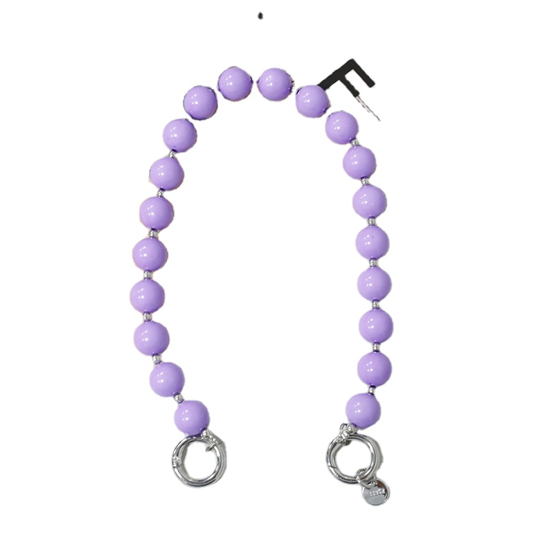 Color Acrylic Beads Chain Mobile Phone Lanyard 2021 Fashion Colorful Mobile Phone Chain Hanging Accessories