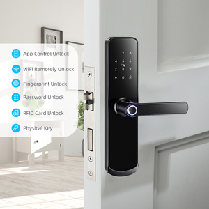 Cerradura de <span class=keywords><strong>Puerta</strong></span> Biométrica con Huella Dactilar WiFi, Impermeable, TTlock, Compatible con Alexa, Manija de <span class=keywords><strong>Puerta</strong></span> Inteligente de Aluminio, <span class=keywords><strong>Entrada</strong></span> Digital sin Llave para <span class=keywords><strong>Puerta</strong></span> de Acero - Product Image 3