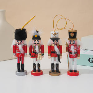 Pendentif <span class=keywords><strong>soldat</strong></span> casse-noisette rose personnalisable de 4 pieds fait à la main ornement d'arbre de Noël décoratif créatif forme de poupée - Product Image 3