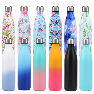 Bouteille d'eau isotherme sport en acier inoxydable 500 ml, gourde à double paroi, thermos personnalisé en acier - Product Image 1