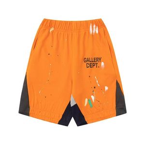 <span class=keywords><strong>Pantaloncini</strong></span> Casual Ispirati a Splatter in Cotone Pesante con Elastico in Vita, Stile <span class=keywords><strong>Streetwear</strong></span>, per Uomo Donna Unisex - Collezione Gallery - Product Image 2