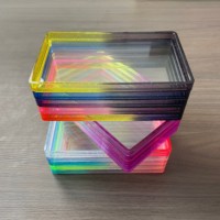 Étui de protection robuste pour cartes gradées PSA, pour vitrine de cartes, avec cadre pare-chocs en TPU dégradé, 41 couleurs, dos en acrylique transparent