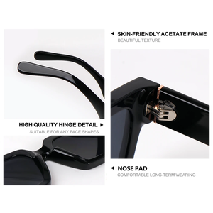 Lunettes de soleil carrées unisexes personnalisées de qualité supérieure, anti-radiation, confortables, protection UV, design tendance - Product Image 6