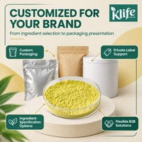 Poudre d'extrait de gingembre instantané de qualité alimentaire KLIFE, soluble dans l'eau, 1 % de gingérol, extraction par solvant, emballée sous vide dans un récipient en plastique