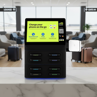 Station de recharge multi-emplacements personnalisée, borne de partage de batteries externes portables, distributeur automatique de batteries externes avec système de point de vente pour téléphones mobiles