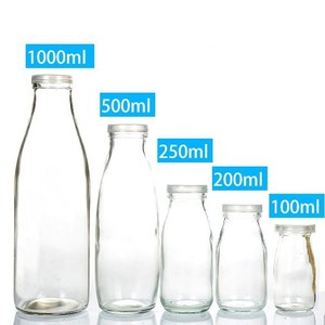 Hot bán 100ml 200ml <span class=keywords><strong>250ml</strong></span> 500ml 1000ml nước giải khát chai thủy tinh nước trái cây lạnh Brew cà phê sữa Chai thủy tinh lọ thủy tinh với nắp - Product Image 1