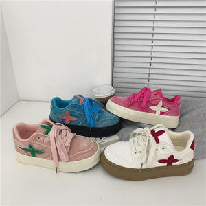 <span class=keywords><strong>Chaussures</strong></span> de sport décontractées <span class=keywords><strong>en</strong></span> <span class=keywords><strong>toile</strong></span> respirante pour femme, style 2026, nouvelle collection, semelle épaisse <span class=keywords><strong>en</strong></span> caoutchouc, effet vieilli - Product Image 1