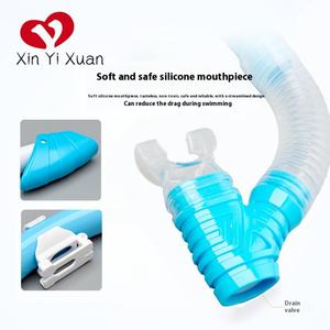 Ensemble de lunettes de plongée et de tuba universel avec masque de plongée en silicone anti-buée, conception entièrement sèche - Product Image 2