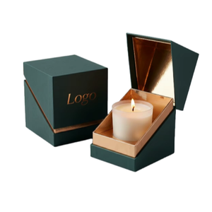 Caja de Regalo de Cartón Rígido de Lujo con Inserto Personalizado para Velas, Empaque para Exhibición en Tiendas - Product Image 1