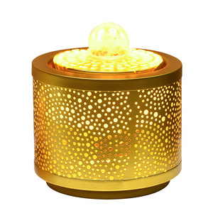 น้ำพุโลหะแกะสลักแบบกลวงพร้อมไฟส่องหลังสำหรับตกแต่งบ้านและสำนักงาน - Product Image 5