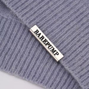 Zinc Alloy Durable Toothed Metal Garment Clip, Custom Engraved Belt End Tips for Jeans Apparel Fashion <b>label</b> Supply - Product Image 3