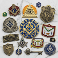 Broches de revers maçonniques personnalisées sur mesure, fabriquées en métal émaillé souple, badges broches personnalisés maçonniques « Ne m'oubliez pas »