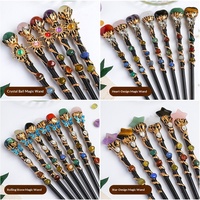 Baguette Magique en Cristal Naturel en Gros, Sceptre de Sorcière avec 7 Chakras, Pierre Précieuse, Étoile, Cœur, Sphère, Accessoire de Guérison