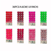 Ensemble de Boules de Noël en Plastique Premium Personnalisées, Fabriquées à la Machine, Rayées Multicolores, Ornements de Fête Plein de Couleurs pour Arbre de Noël