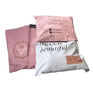 Custom LOGO Pink Mailing <b>Bag</b> for Clothing Hoodies Sustainable Eco <b>Compostable</b> Poly Shipping Courier <b>Bags</b> Eco Friendly - Product Image 1