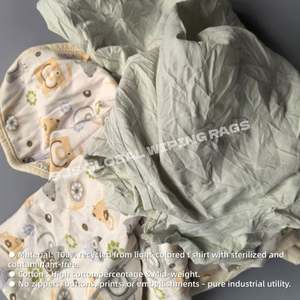 Chiffons en coton tricoté 100% doux, couleur claire, pour usage industriel, nettoyage et sécurité marine - Product Image 4